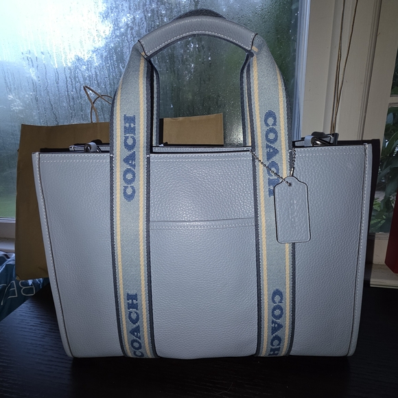 Coach Bag Silver/Cornflower Multi Smith Tote